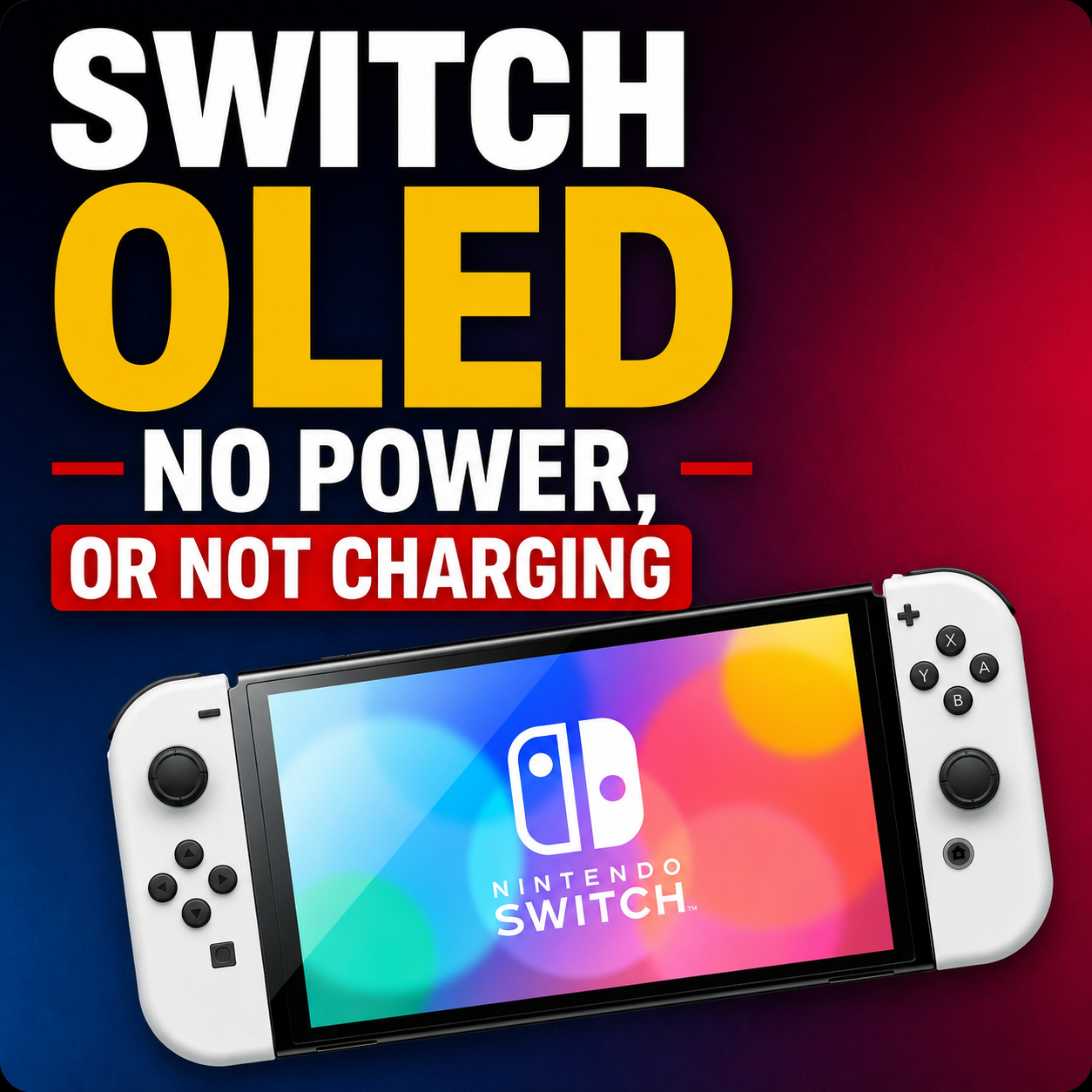 $119.99 Switch OLED repair for No Power / Not Charging / Not docking.