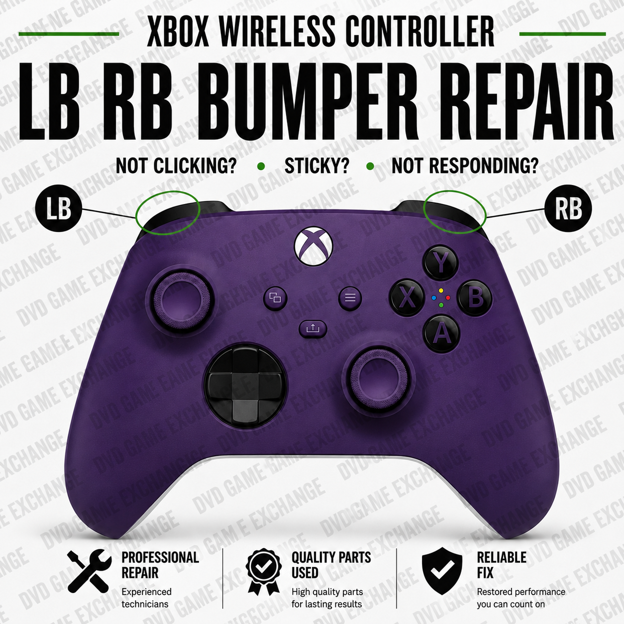 $49.99 Xbox Wireless Controller LB / RB Bumper Repair